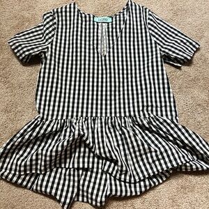 Karlie Gingham Top with Back Cutout